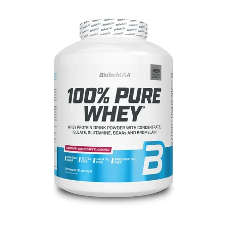 100% Pure Whey Cheesecake протеиновый порошок с малиной, 2270 г, Biotech USA: цены и характеристики