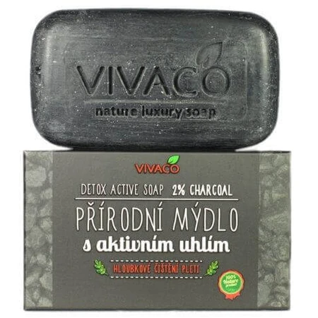 Vivaco Натуральне мило з активованим вугіллям 100 г: ціни та характеристики