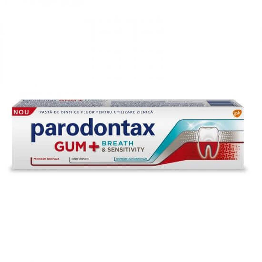 Зубна паста Parodontax Подих ясен та чутливість ясен, 75 мл, Gsk: ціни та характеристики