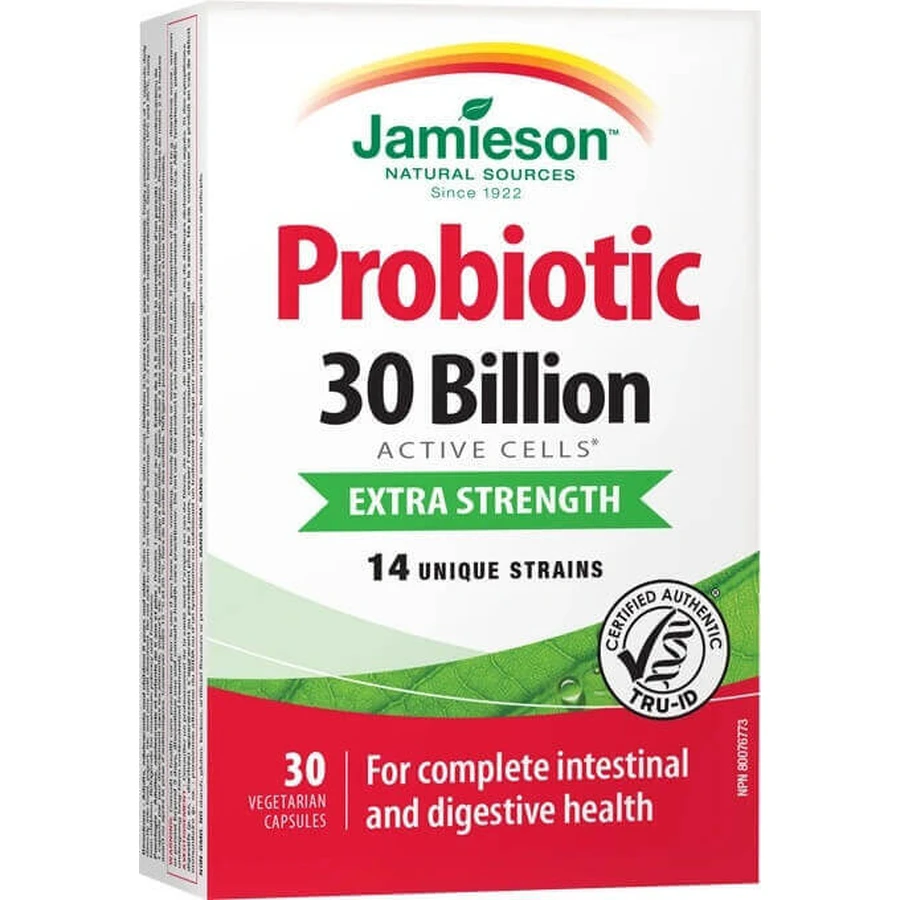 JAMIESON PROBIOTIC 30 MILIARD 1×30 cps, смесь бактериальных культур: цены и характеристики