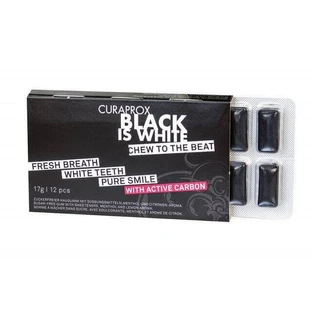 Жевательная резинка Curaprox Black Is White, 12 шт.