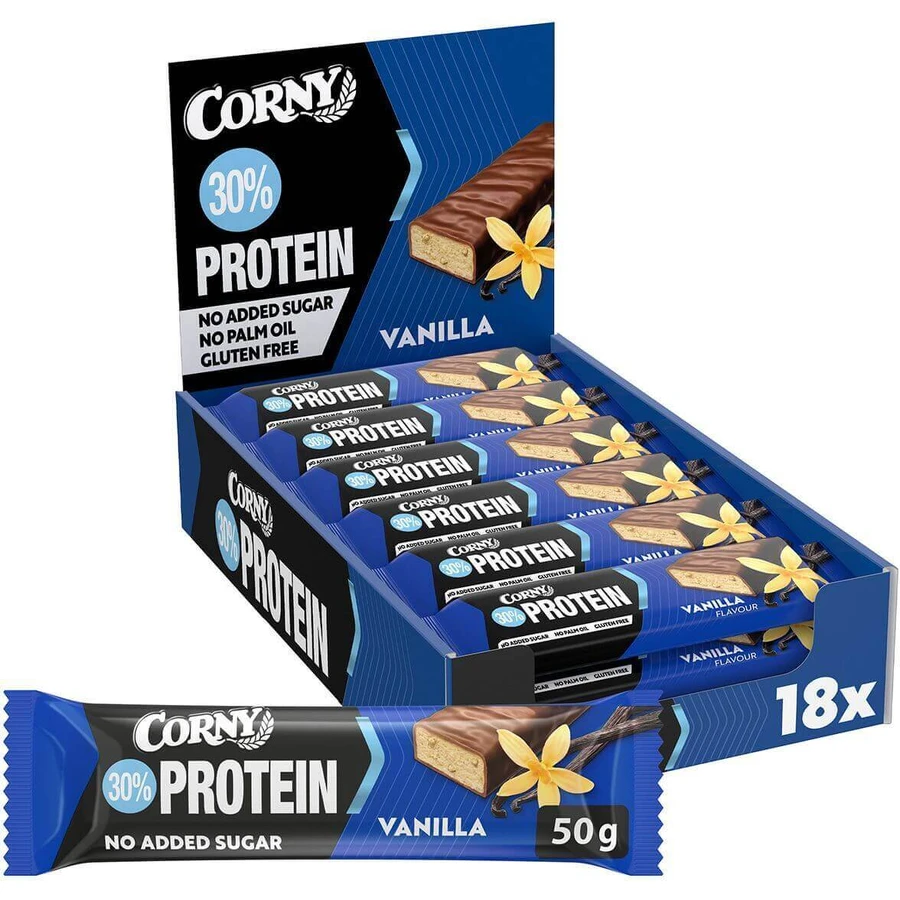 Corny Protein 30% ванильный протеиновый батончик 50 г: цены и характеристики