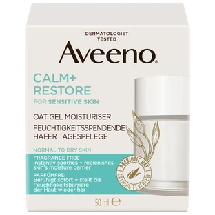 Aveeno Calm+ Restore, зволожуючий ель-крем з вівсяними пластівцями, 50 мл