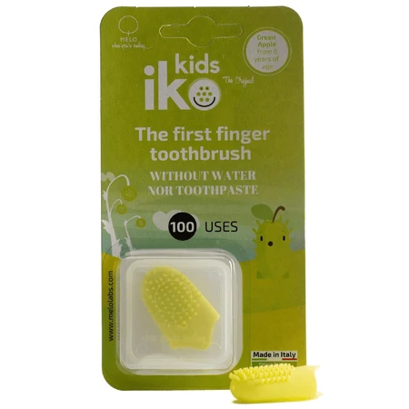 Iko Kids, карманная зубная щетка, силикон, зеленое яблоко, для детей от 6 лет, 1 шт.: цены и характеристики
