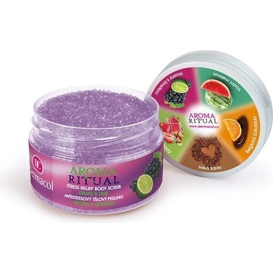DERMACOL AROMA RITUAL Скраб для тіла Виноградно-лаймовий 1×200 г, скраб для тіла: ціни та характеристики