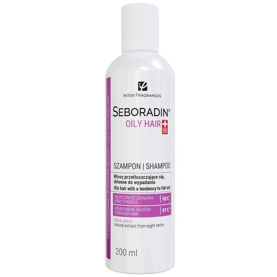 Шампунь для жирного волосся Seboradin Oily Hair Shampoo для жирного волосся та волосся, схильного до випадіння, 200 мл: ціни та характеристики