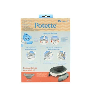 Potette Plus, складний силіконовий вкладиш для горщика, сірий, 1 шт.