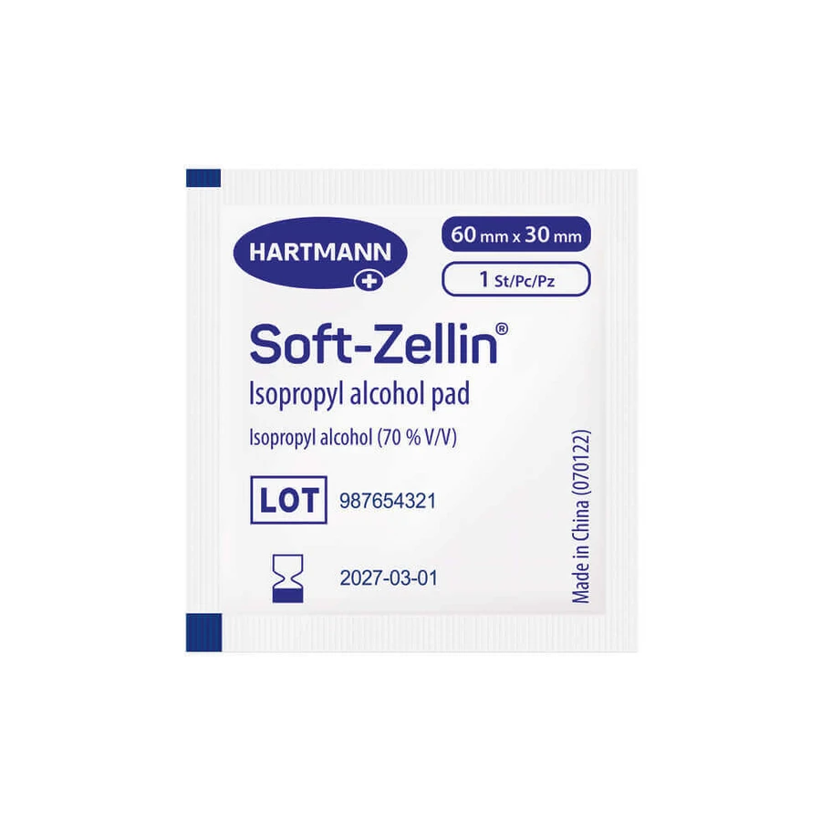 Soft-Zellin, компресс, пропитанный спиртом, 6 см x 3 см, 100 штук: цены и характеристики