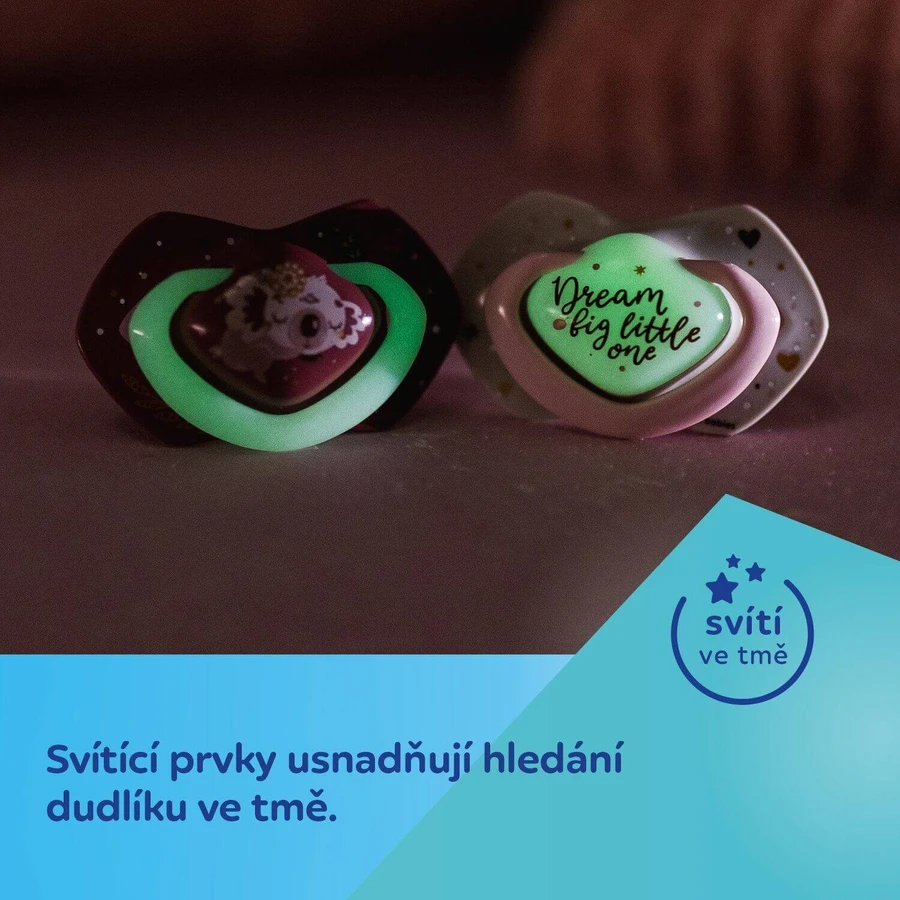 Canpol babies Sleepy Koala Набір симетричних силіконових пустушок Light touch 18м+ сині 2 шт: ціни та характеристики