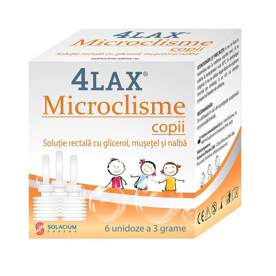 Мікроклізма 4Лакс дитячий, 6 пакетиків по 3 г, Solacium Pharma: ціни та характеристики