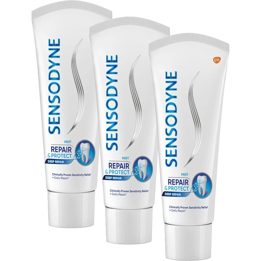 Зубна паста Sensodyne Repair & Protect для чутливих зубів 3 x 75 мл: ціни та характеристики