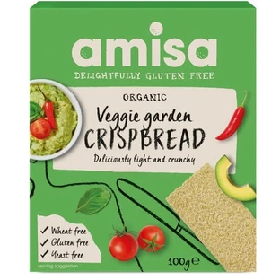 Органические хрустящие хлебцы Veggie Garden, 100 г, Amisa