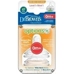 Dr.BROWN'S OPTIONS+ LEVEL 1 1×2 шт, широкая шея, силикон, 0M+: цены и характеристики