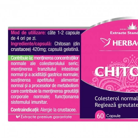 Хитозан Herbagetica, 60 капсул: цены и характеристики