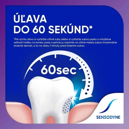 Sensodyne Rapid 1x75 мл, зубная паста от боли в чувствительных зубах: цены и характеристики