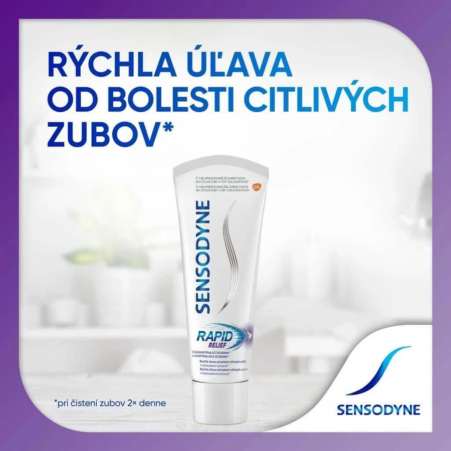 Sensodyne Rapid 1x75 мл, зубная паста от боли в чувствительных зубах: цены и характеристики
