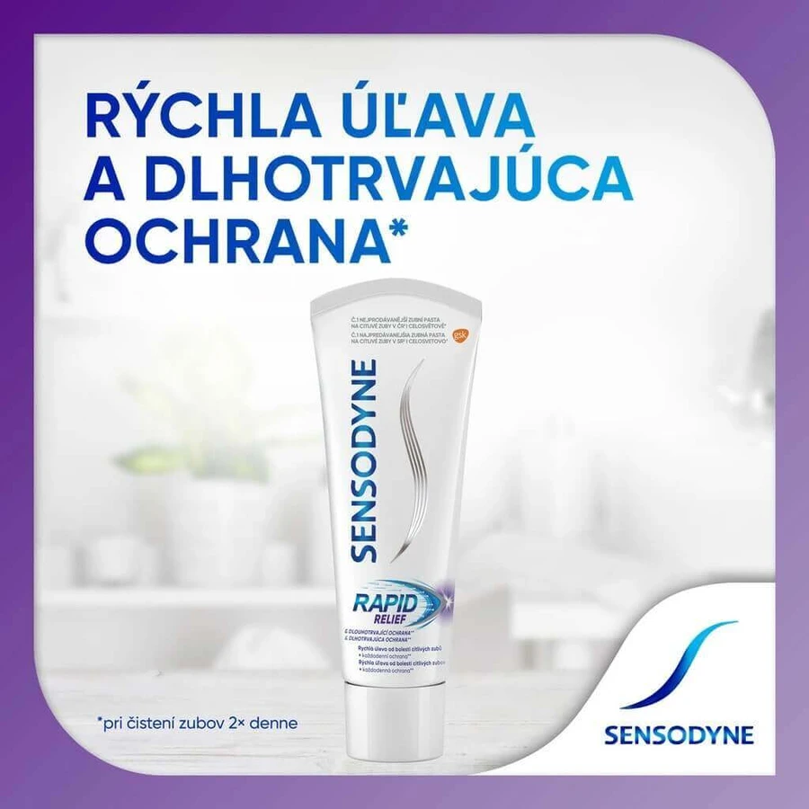 Sensodyne Rapid 1x75 мл, зубная паста от боли в чувствительных зубах: цены и характеристики