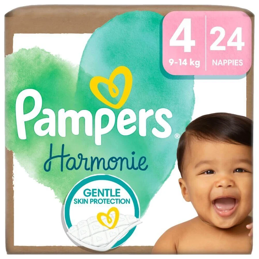 Pampers Harmonie, підгузки, розмір 4, 9-14 кг, 24 шт.: ціни та характеристики