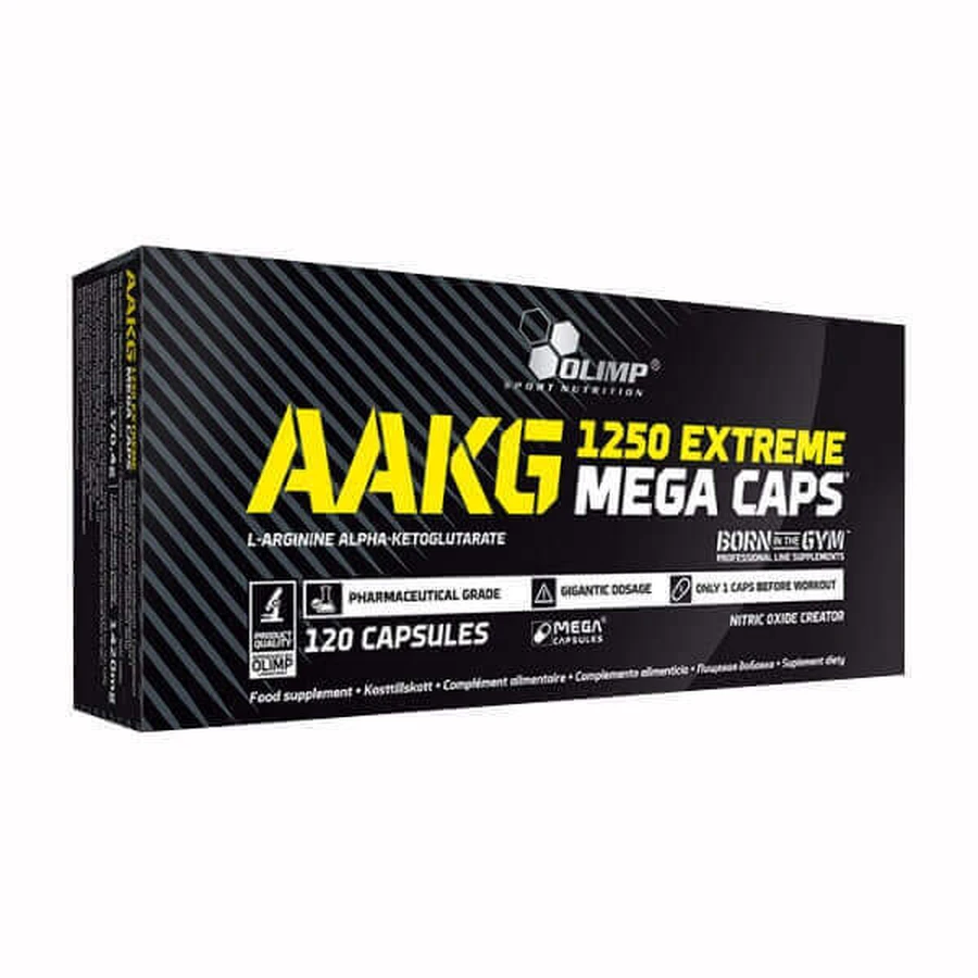 Olimp AAKG Extreme 1250 Mega Caps, 120 капсул: ціни та характеристики