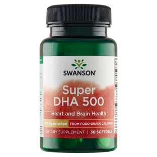 Swanson Super DHA 500, олія морських водоростей, 30 капсул