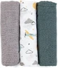 PETITE&amp;MARS Набор подгузников из бамбукового мулине 3шт Moussy Grey Planes, 68 x 68 см 1×3 шт, набор подгузников
