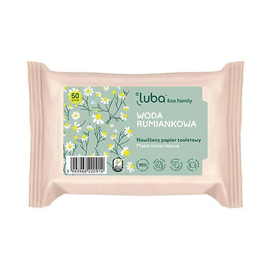 Luba Eco Family Увлажненная туалетная бумага с водой ромашки, 50 шт.: цены и характеристики