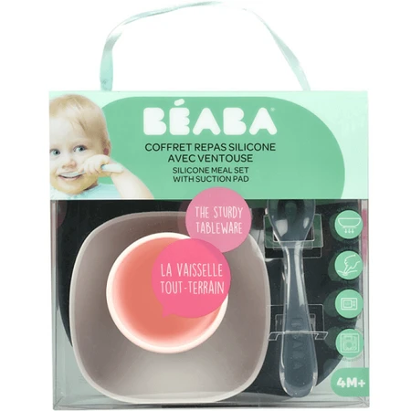 Beaba Обеденный набор из 4 частей Силиконовая ночь синий: цены и характеристики