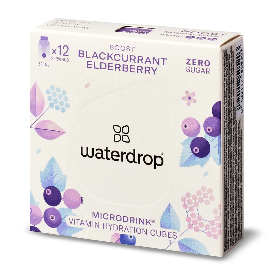 Напиток изотонический Waterdrop Microdrink Boost черная смородина/бузина, 12 кубиков: цены и характеристики