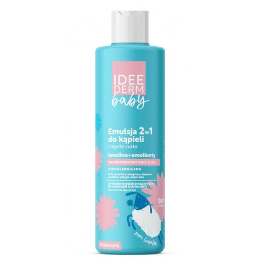 Idee Derm Baby 2-в-1 эмульсия для купания и мытья тела с первого дня жизни, 400 мл: цены и характеристики