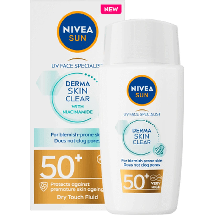 Nivea SUN Флюид для лица с никинамидом i SPF50+, 40 мл: цены и характеристики