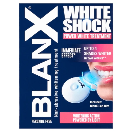 BlanX White Shock, система отбеливающих зубных паст, 50 мл + Blanx Led Bite: цены и характеристики