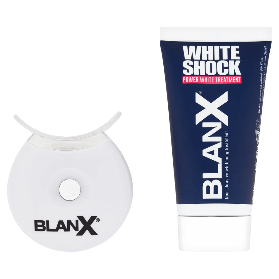 BlanX White Shock, система отбеливающих зубных паст, 50 мл + Blanx Led Bite: цены и характеристики