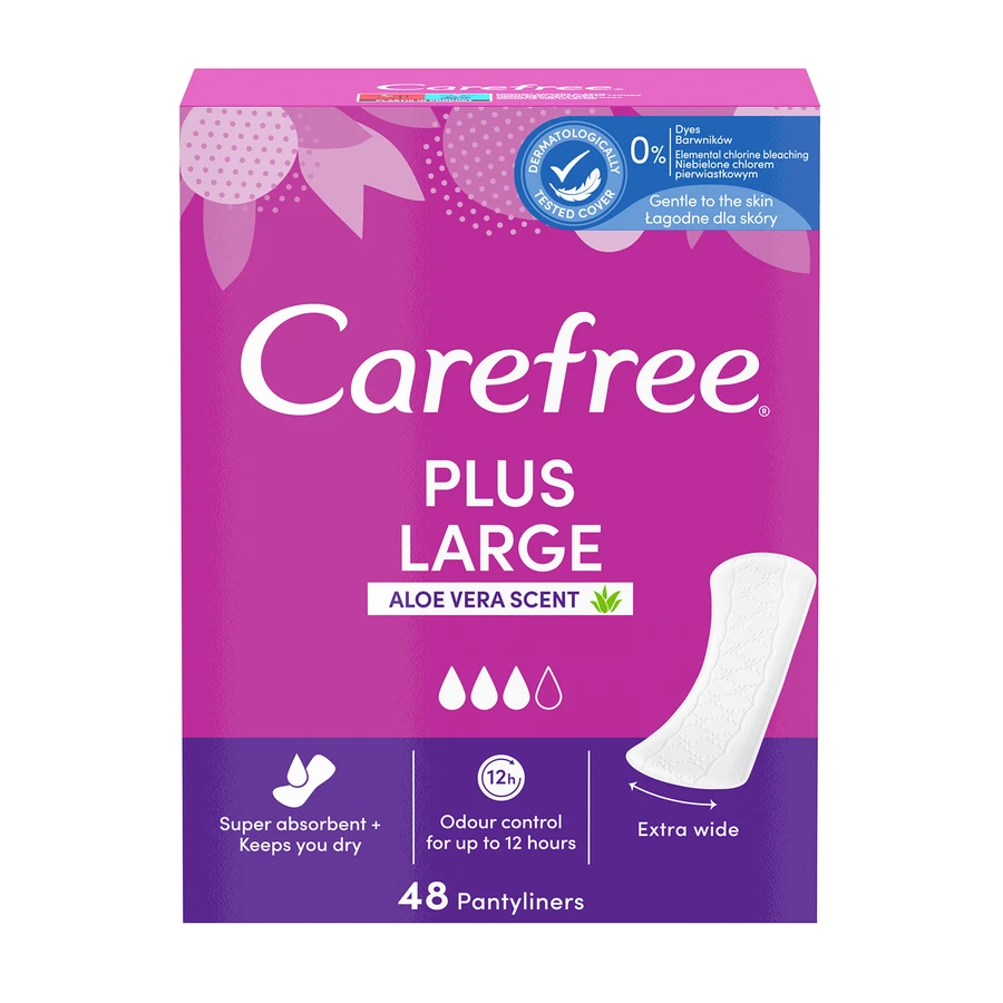 Салфетки гигиенические Carefree Plus Large Aloe, 48 шт.: цены и характеристики