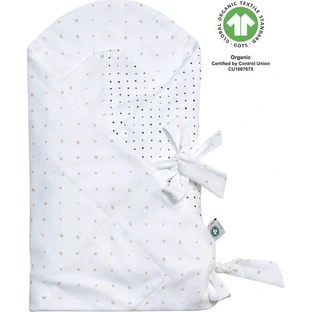 MOTHERHOOD Хлопковое обертывание BIO Розовые и черные точки 85x85 см 1×1 шт, хлопковое обертывание