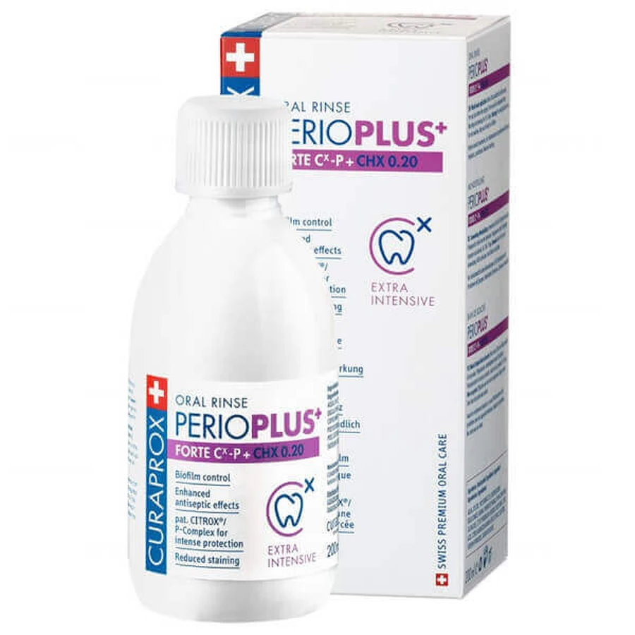 Curaprox, Perio Plus + Forte Citrox Chx 0,20% ополіскувач для порожнини рота, 200 мл: ціни та характеристики
