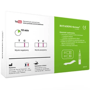 LabHome Rotadeno-Screen, тест для виявлення ротавірусу та аденовірусу у фекаліях, 1 шт.