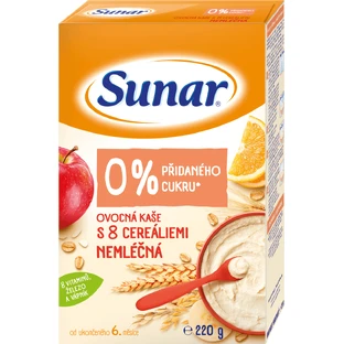 Фруктовые безмолочные хлопья Sunar с 8 злаками 1 x 220 г