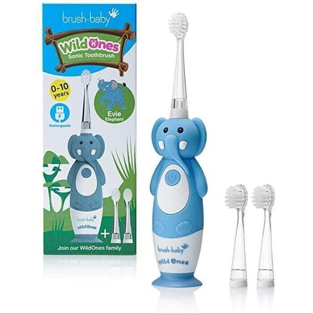Аккумуляторная электрическая зубная щетка Elefant Wild Ones, Brush Baby: цены и характеристики