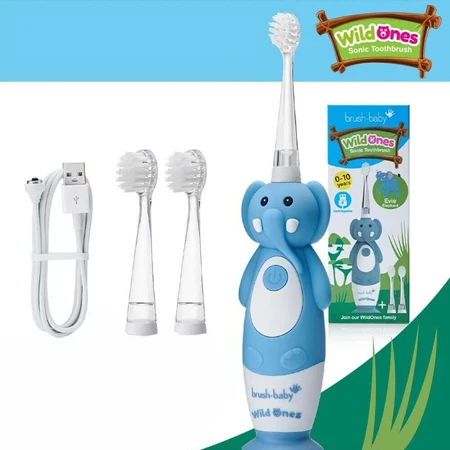 Аккумуляторная электрическая зубная щетка Elefant Wild Ones, Brush Baby: цены и характеристики