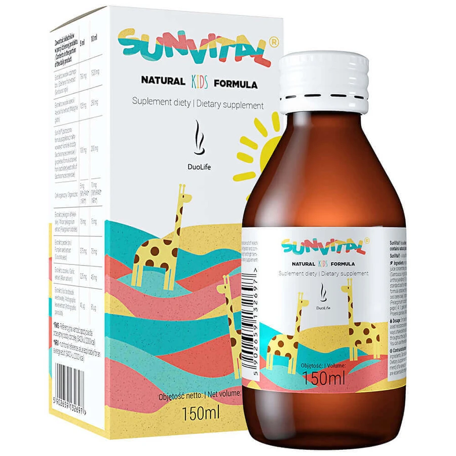 Duolife Natural Kids Formula Sunvital, сироп, 150 мл: ціни та характеристики