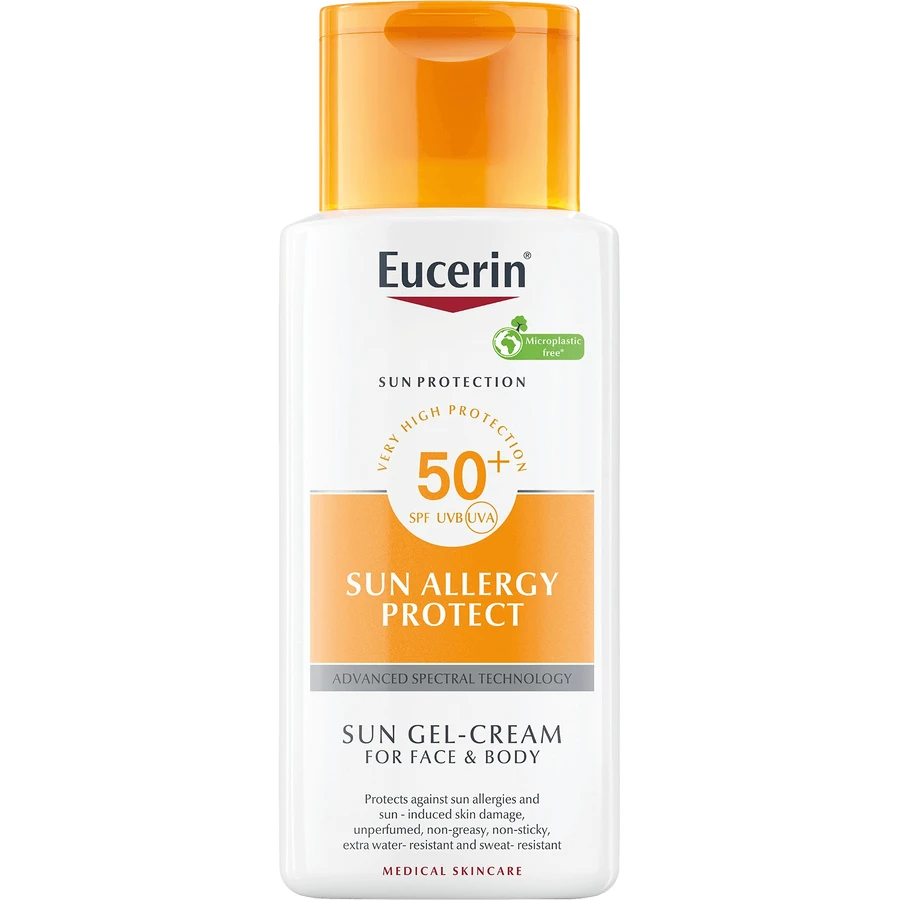 Eucerin Солнцезащитный крем-гель от аллергии SPF 50 150 мл: цены и характеристики