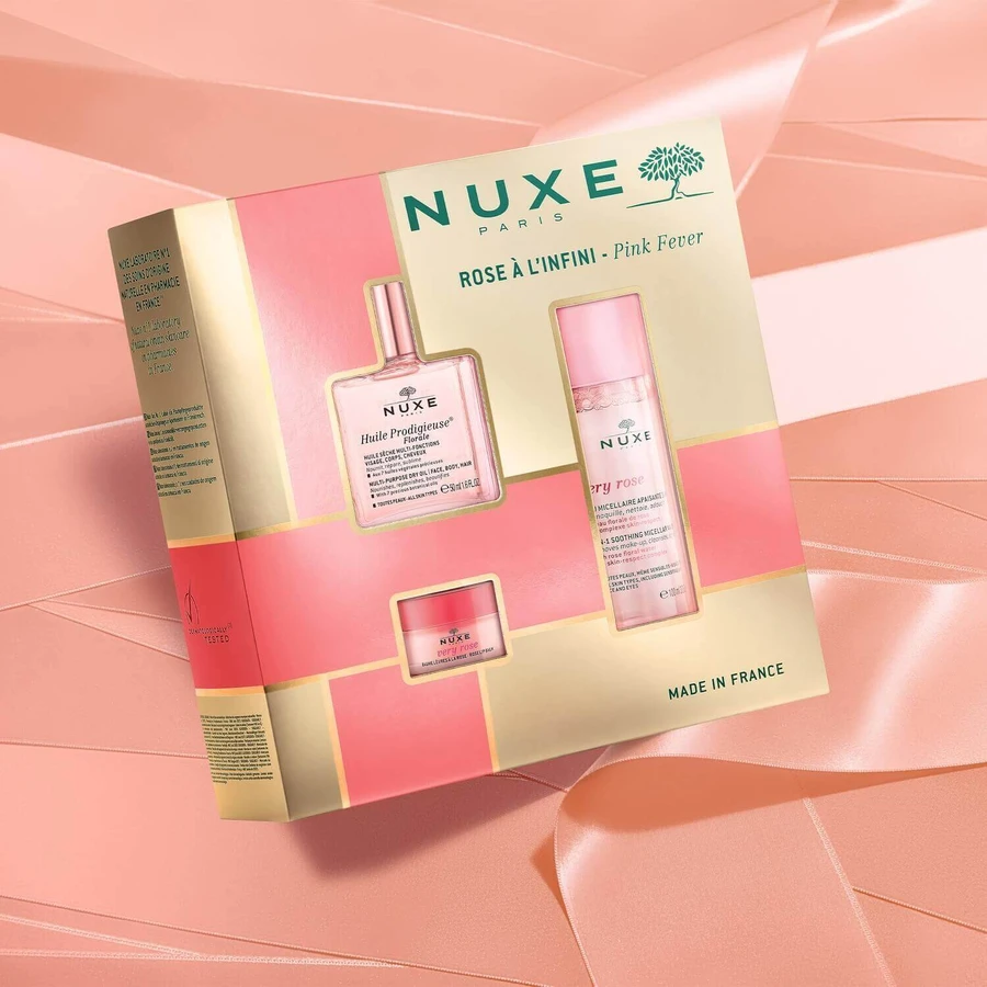 Набір Nuxe Bestsellers Huile Prodigieuse Florale, суха олія, 50 мл + омолоджуюча міцелярна вода 3в1, 100 мл + рожевий бальзам для губ, 15 г: ціни та характеристики