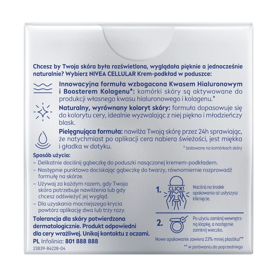 Nivea Cellular Expert Finish 3-в-1 Care Cushion, крем-попінг проти зморшок, 01 light, SPF 15, 15 г: ціни та характеристики
