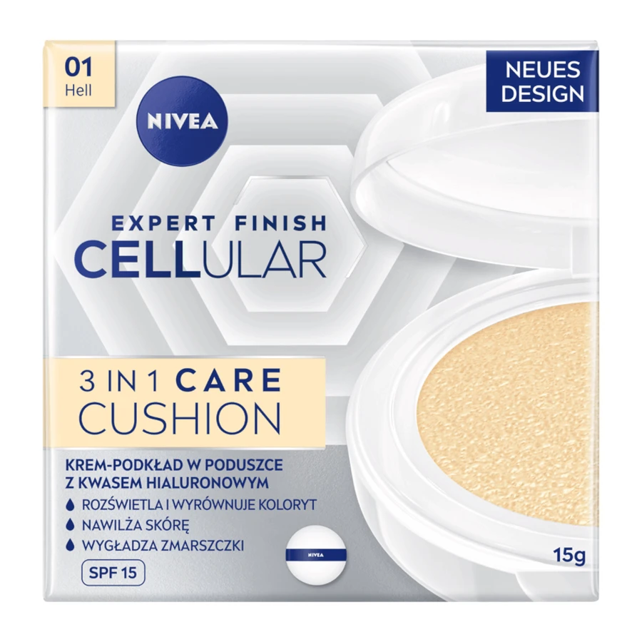 Nivea Cellular Expert Finish 3-в-1 Care Cushion, крем-попінг проти зморшок, 01 light, SPF 15, 15 г: ціни та характеристики