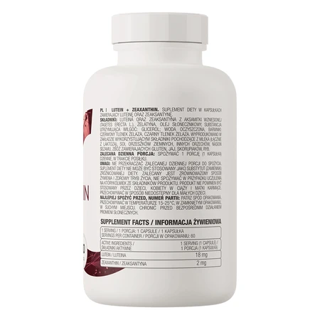 Лютеин + Зеаксантин OstroVit Lutein + Zeaxanthin, 60 капсул: цены и характеристики