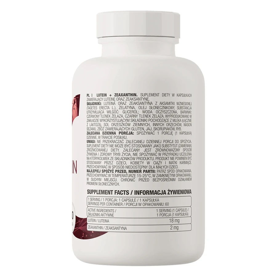 Лютеин + Зеаксантин OstroVit Lutein + Zeaxanthin, 60 капсул: цены и характеристики