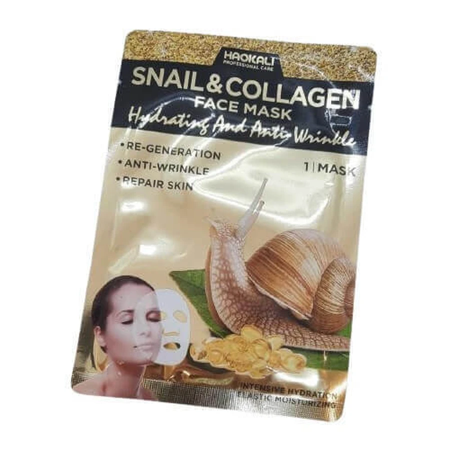 Відновлююча маска для обличчя з колагеном равлика Wokali Snail Collagen, 30 мл: ціни та характеристики