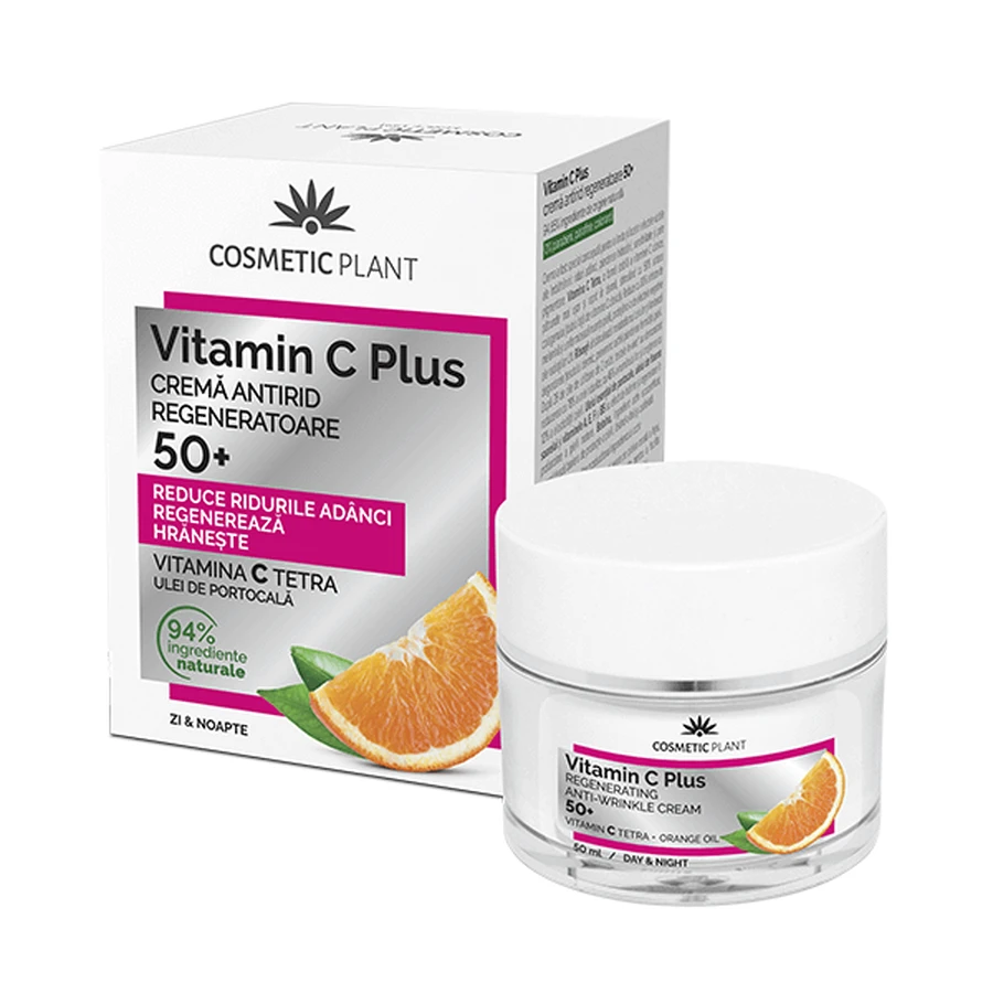 Регенеруючий крем проти зморшок 50+ Vitamin C Plus, Cosmetic Plant: ціни та характеристики
