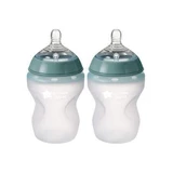 Силиконовая антиколиковая бутылочка для кормления Closer to Nature, 2 шт, 260 мл, Tommee Tippee