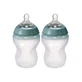 Силіконова пляшечка для годування Closer to Nature проти кольок, 2 шт, 260 мл, Tommee Tippee